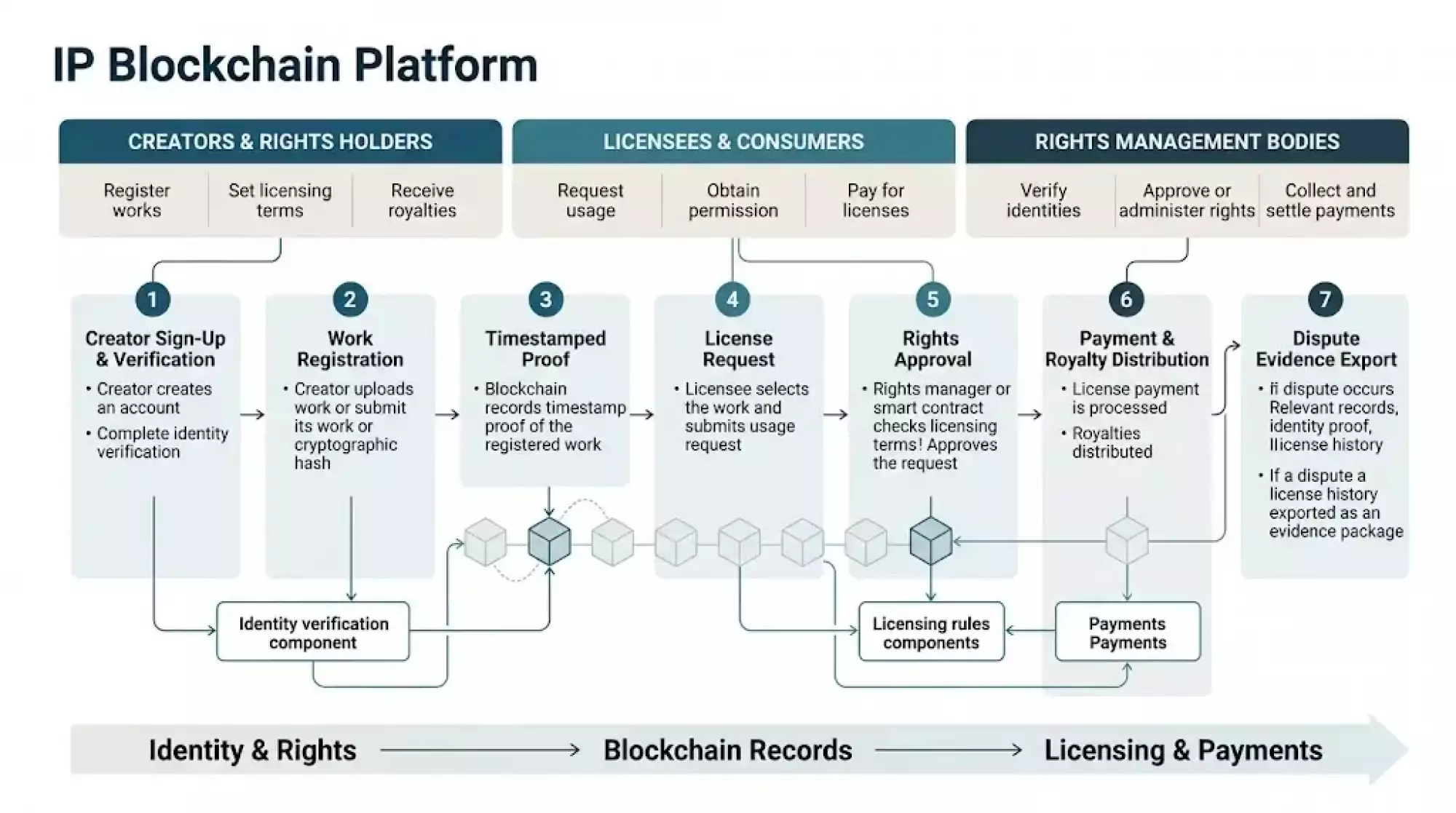 How an IP blockchain platform works