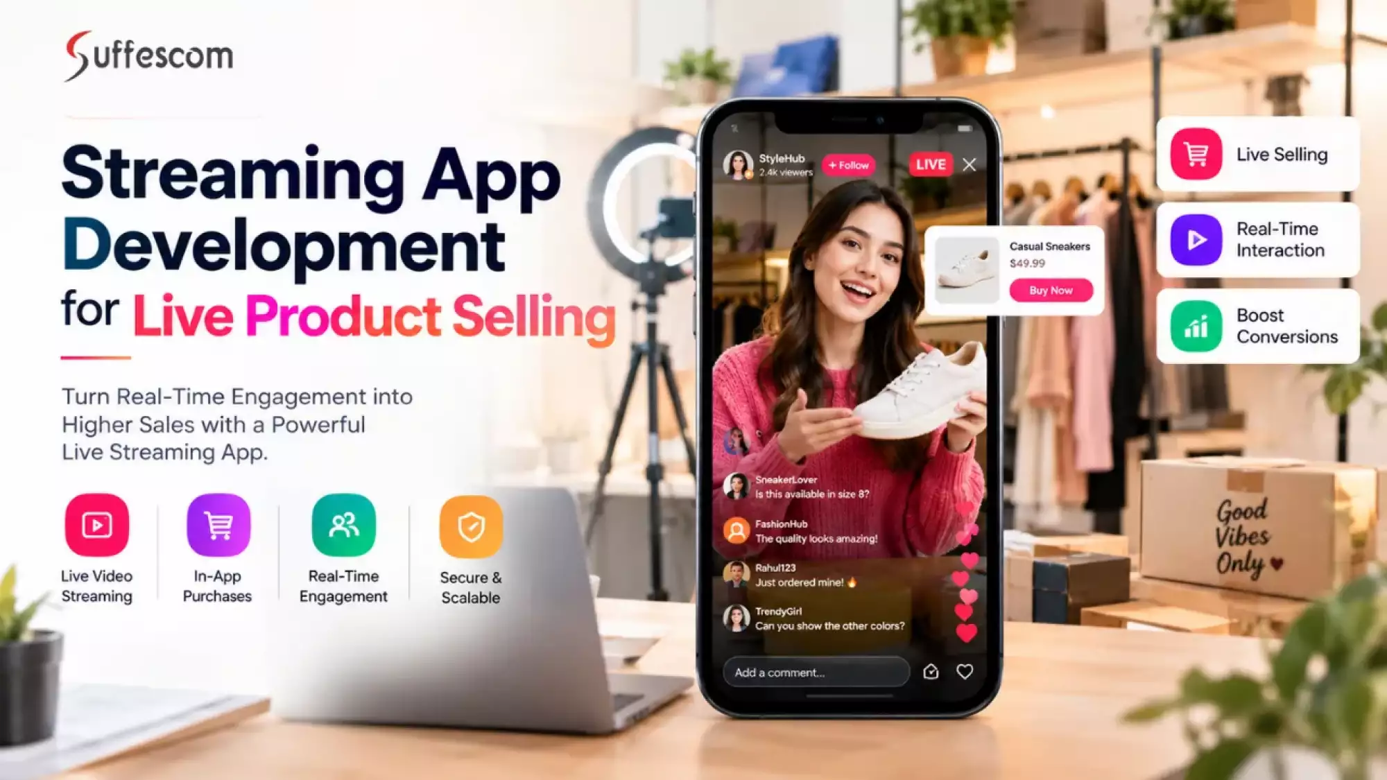Streaming App Development for Live Product Selling